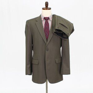 Jos. A. Bank 43L 36x34 Brown Striped 2-Button Suit R776